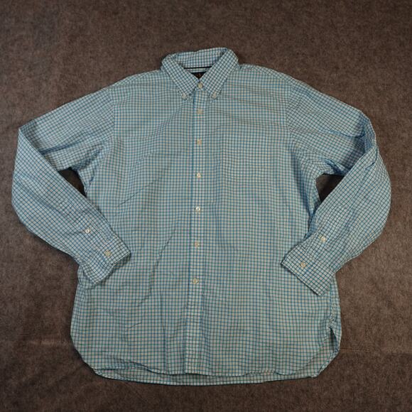 Ralph Lauren Shirt Mens XXL Checked 140s 2 Ply Plaid Button Down Long Sleeve - Picture 1 of 9